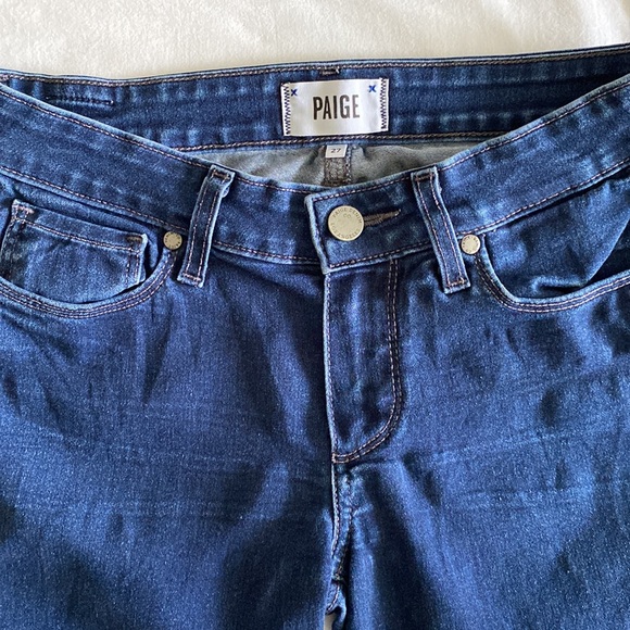 PAIGE Verdugo Crop Skinny Jeans in Pinnacle dark wash Size 27 - Picture 4 of 15